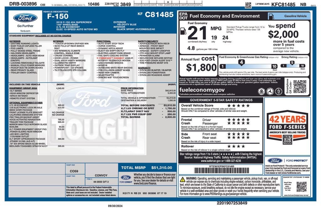 2019 Ford F-150 XL