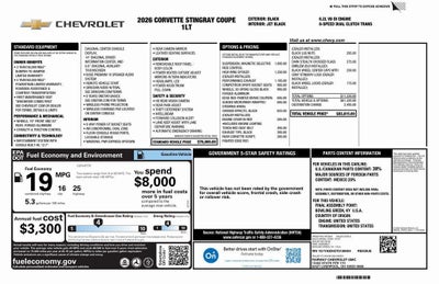 2026 Chevrolet Corvette Stingray 1LT