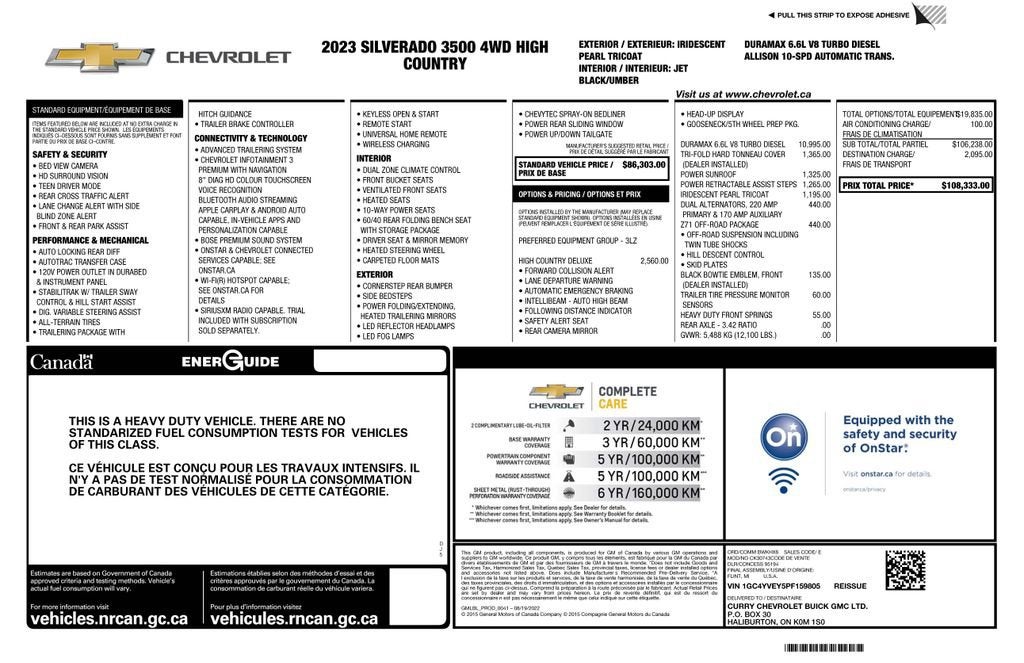 2023 Chevrolet Silverado 3500 HD High Country