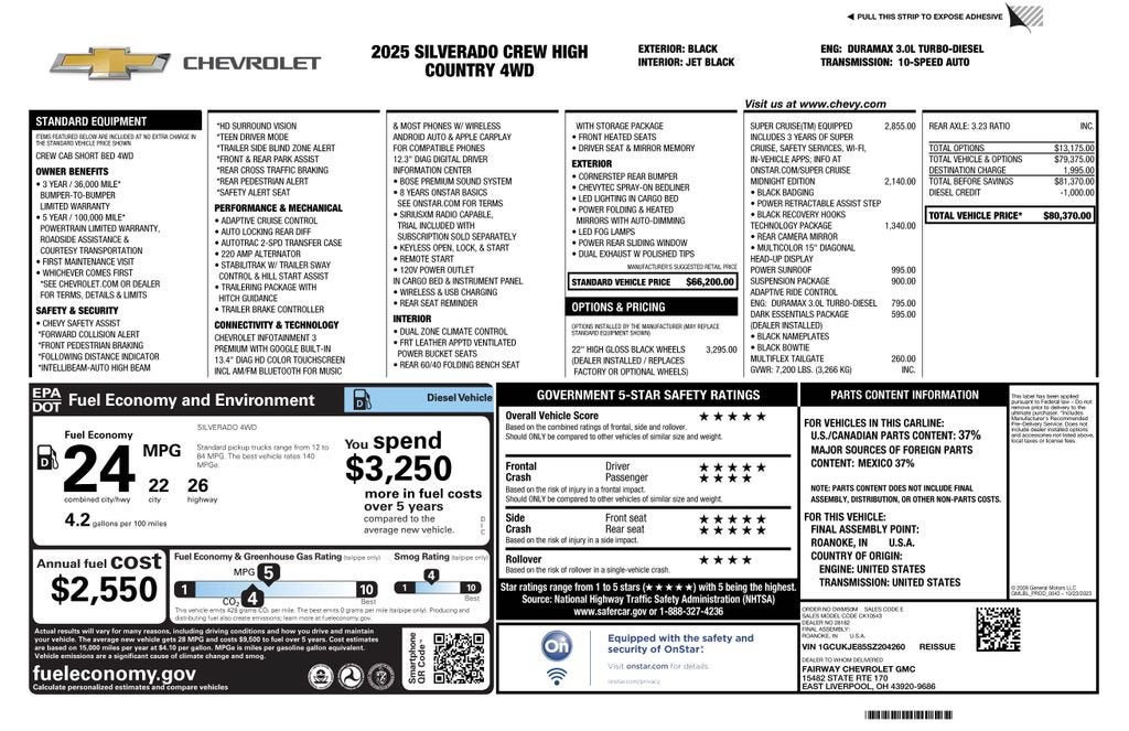 2025 Chevrolet Silverado 1500 High Country