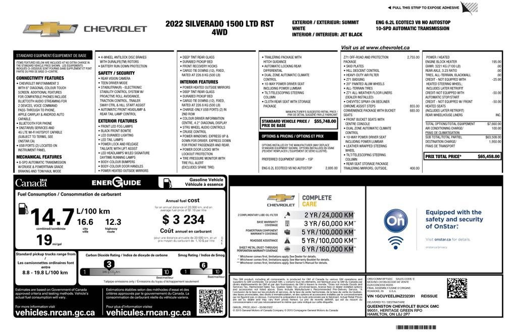 2022 Chevrolet Silverado 1500 LTD RST