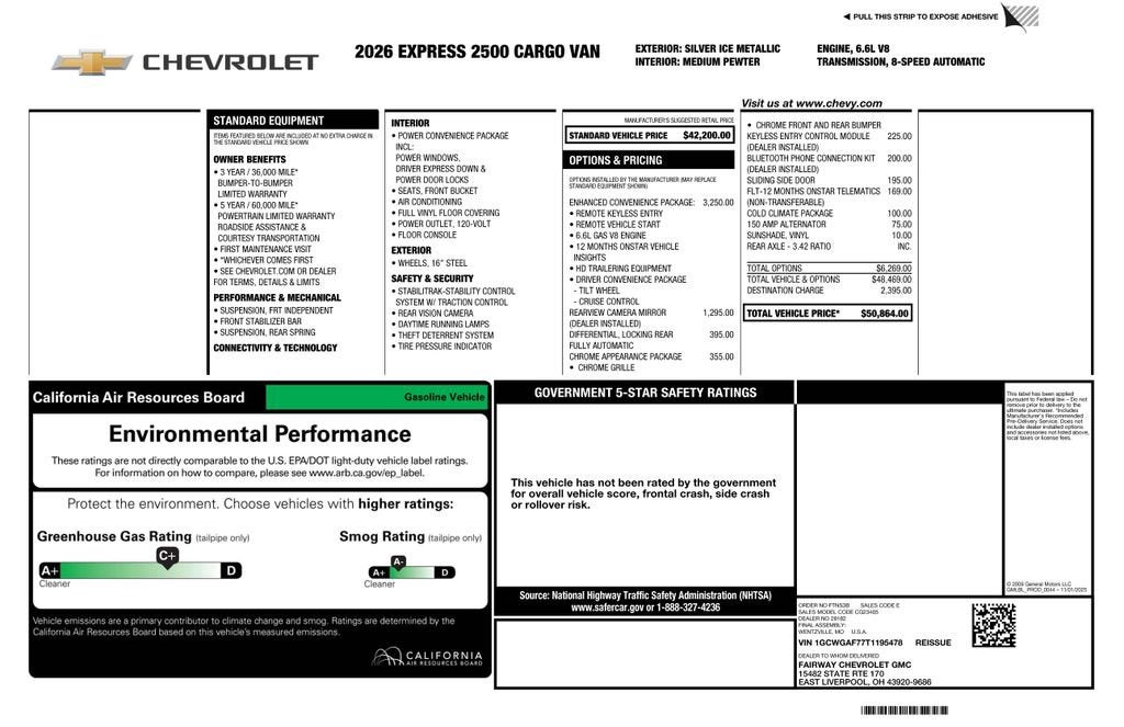 2026 Chevrolet Express Cargo WT