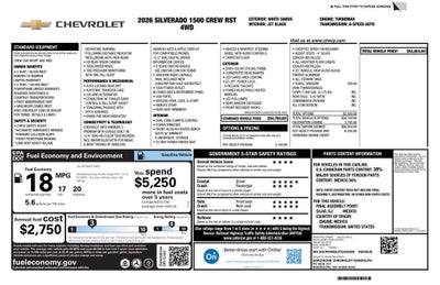 2026 Chevrolet Silverado 1500 RST
