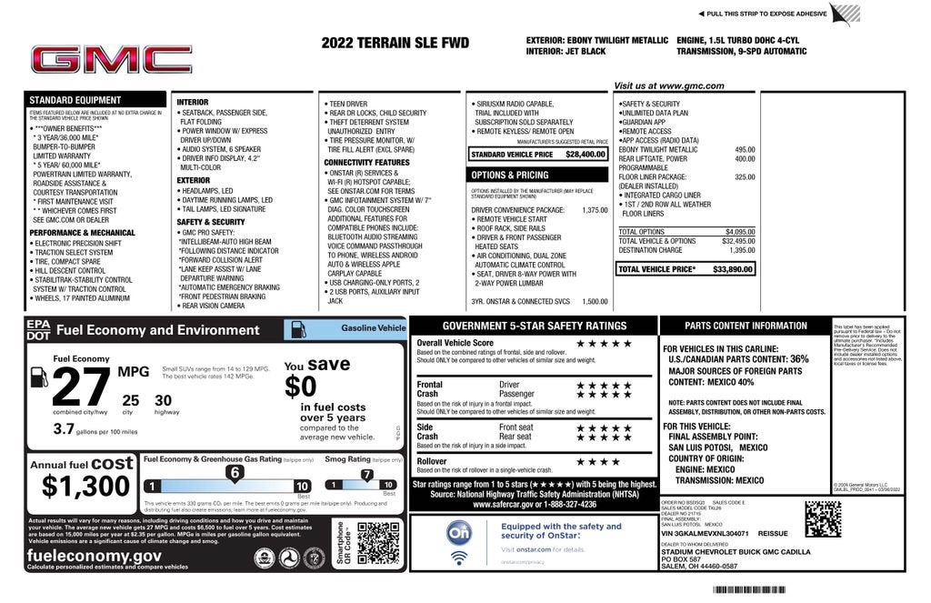 2022 GMC Terrain SLE