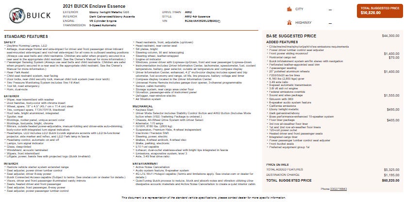 2021 Buick Enclave Essence
