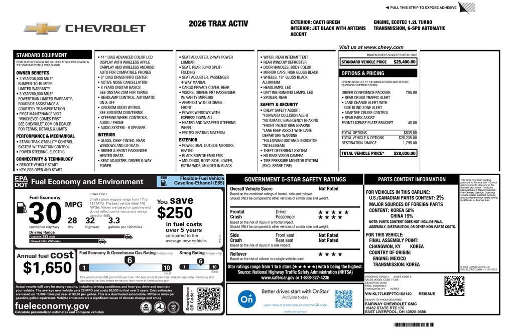 2026 Chevrolet Trax ACTIV
